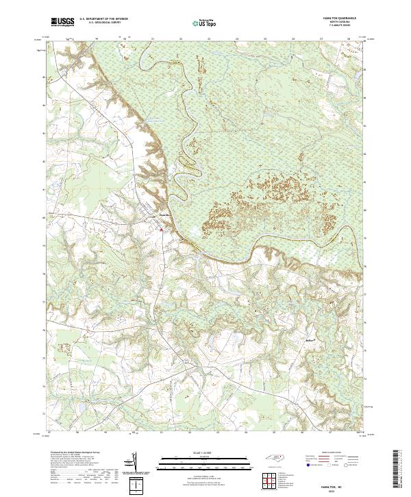 Hamilton, NC — USGS 7.5-minute topo (2022)