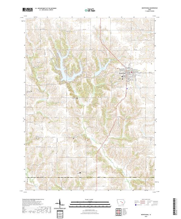 Montezuma, IA — USGS 7.5-minute topo (2022)