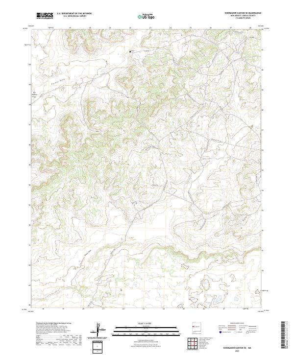 Shoemaker Canyon SE, NM — USGS 7.5-minute topo (2023)