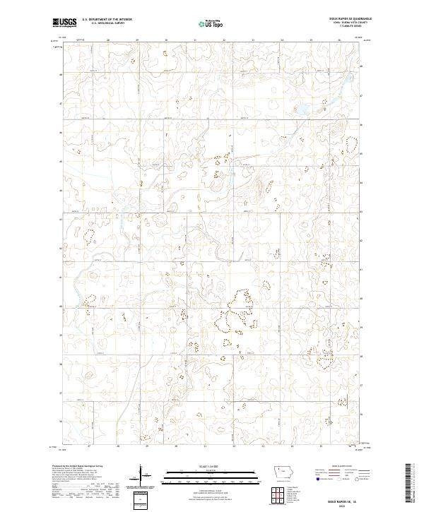 Sioux Rapids SE, IA — USGS 7.5-minute topo (2022)