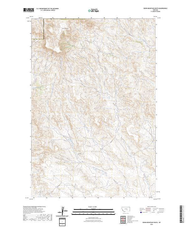 Dunn Mountain South, MT — USGS 7.5-minute topo (2024)
