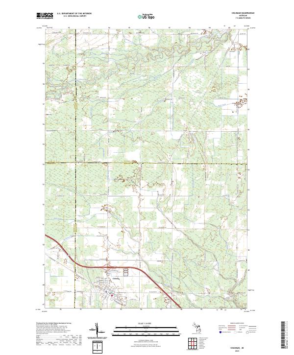 Coleman, MI — USGS 7.5-minute topo (2023)