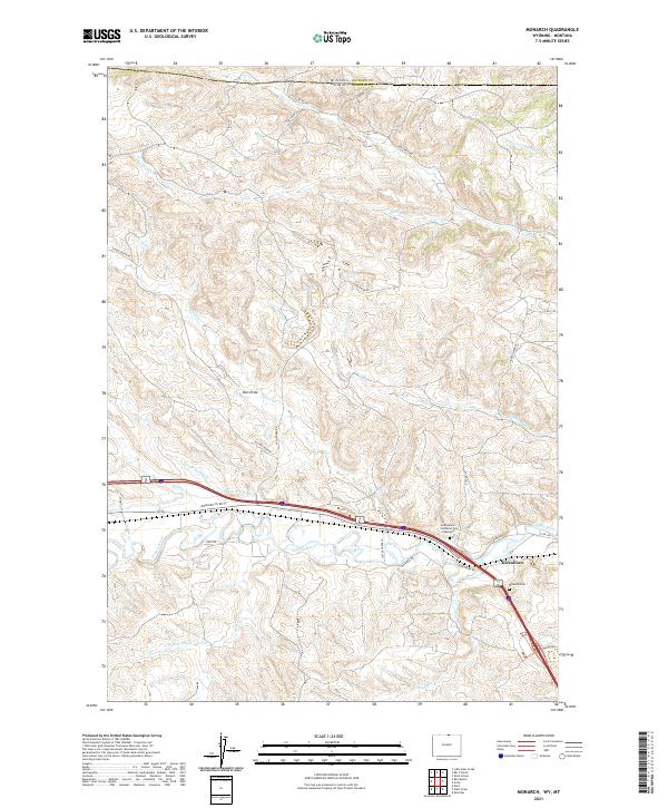 Monarch, WY-MT — USGS 7.5-minute topo (2021)