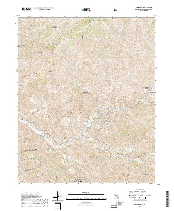 Condor Peak, CA — USGS 7.5-minute topo (2022)