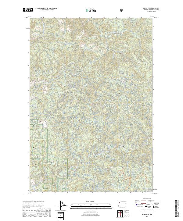 Dovre Peak, OR — USGS 7.5-minute topo (2023)