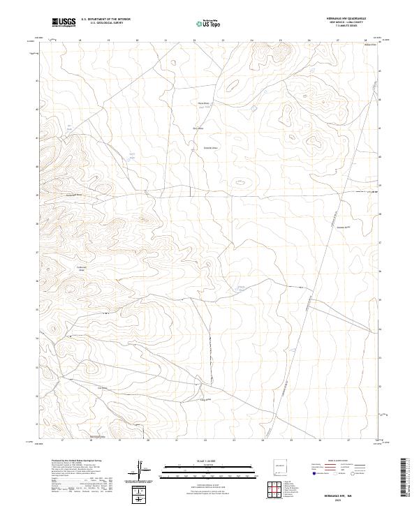 Hermanas NW, NM — USGS 7.5-minute topo (2023)