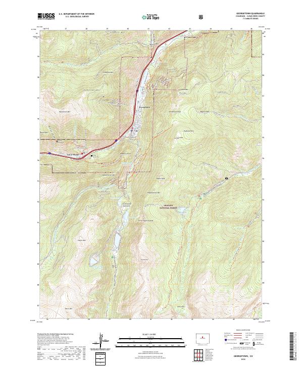 Georgetown, CO — USGS 7.5-minute topo (2022)