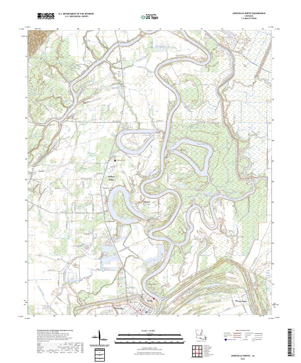 Jonesville North, LA — USGS 7.5-minute topo (2024)