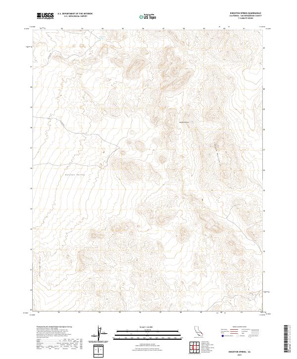 Kingston Spring, CA — USGS 7.5-minute topo (2021)