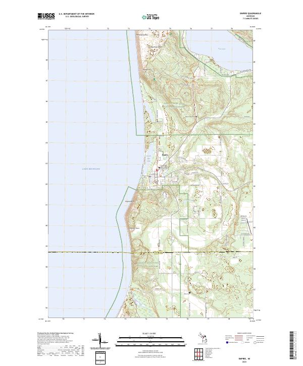 Empire, MI — USGS 7.5-minute topo (2023)