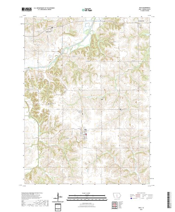 Milo, IA — USGS 7.5-minute topo (2022)