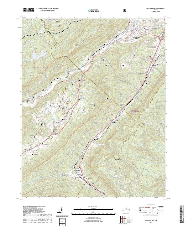 Big Stone Gap, VA — USGS 7.5-minute topo (2022)