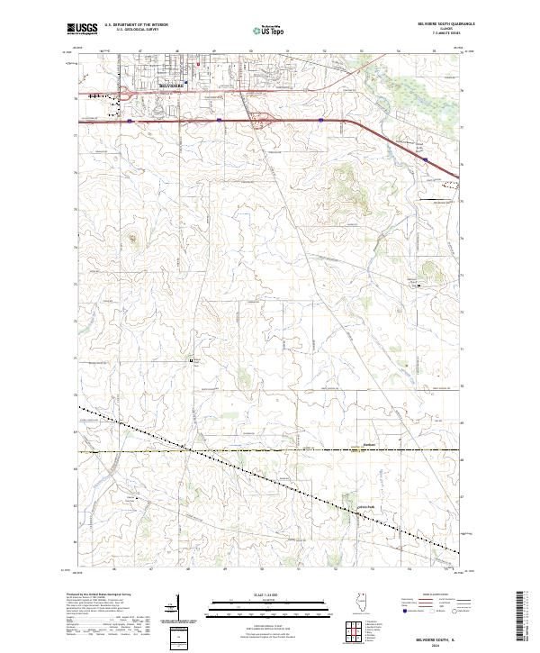 Belvidere South, IL — USGS 7.5-minute topo (2024)