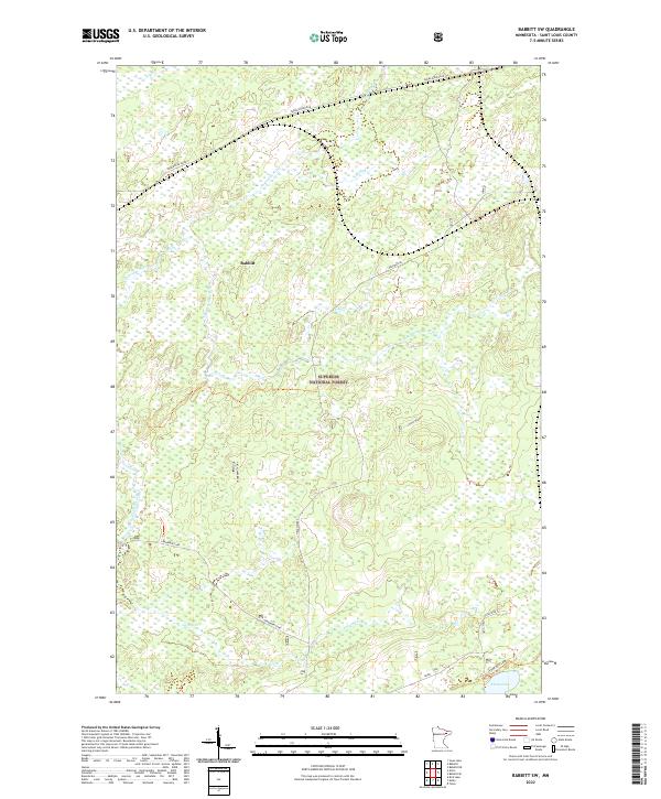 Babbitt SW, MN — USGS 7.5-minute topo (2022)