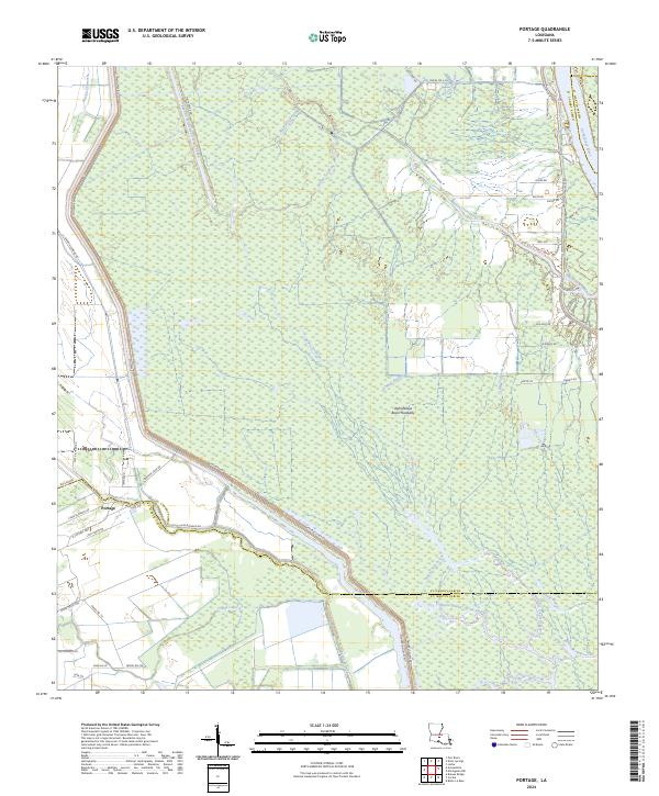 Portage, LA — USGS 7.5-minute topo (2024)
