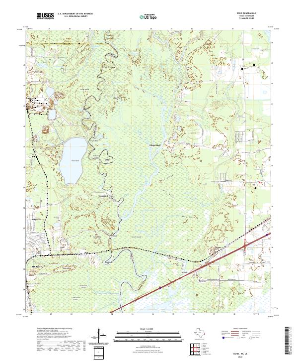 Echo, TX-LA — USGS 7.5-minute topo (2022)