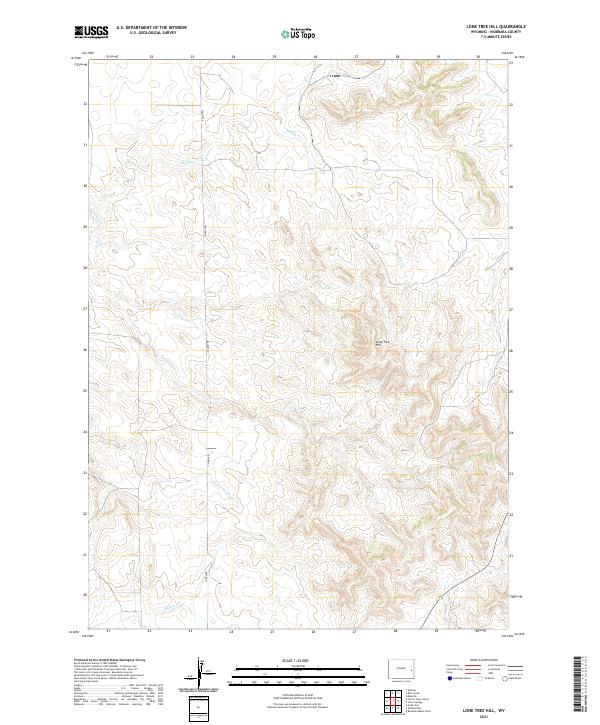 Lone Tree Hill, WY — USGS 7.5-minute topo (2021)