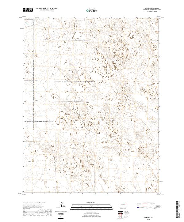 De Nova, CO — USGS 7.5-minute topo (2022)