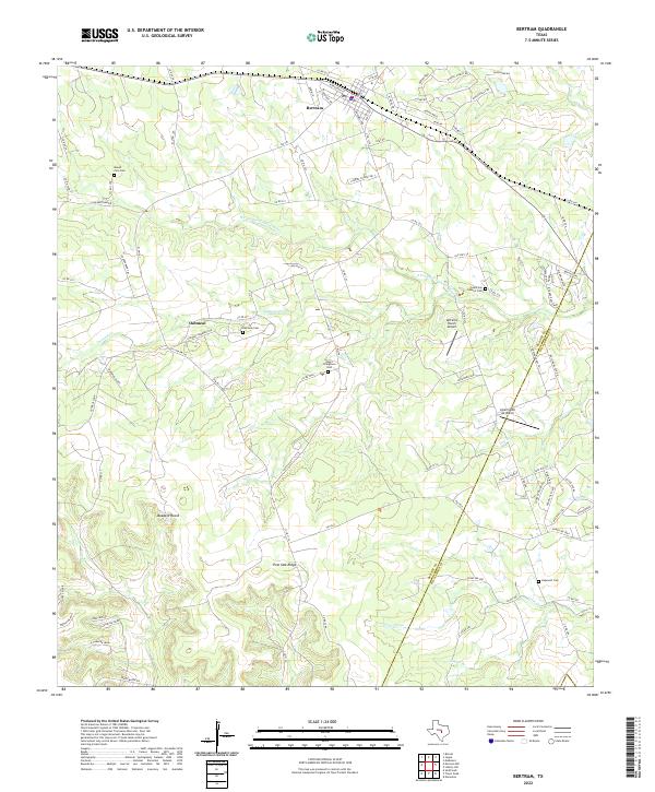 Bertram, TX — USGS 7.5-minute topo (2022)