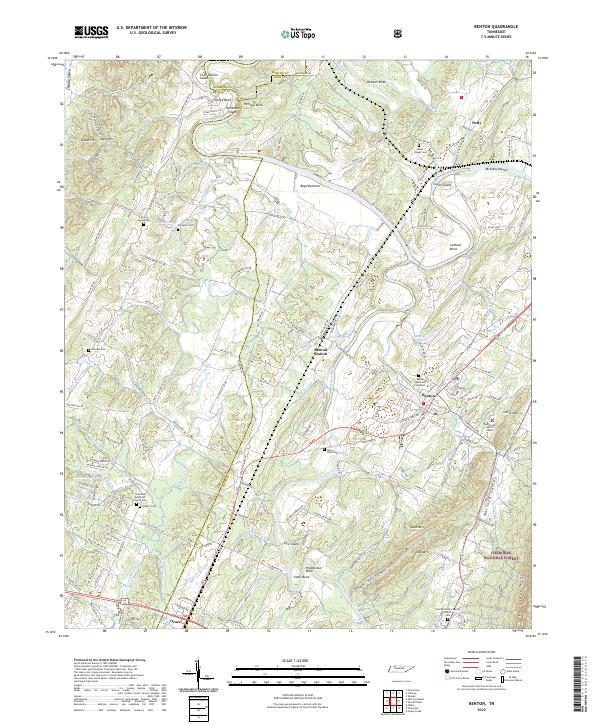 Benton, TN — USGS 7.5-minute topo (2022)