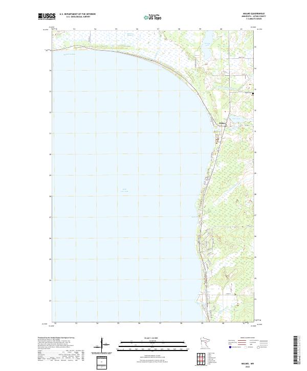 Malmo, MN — USGS 7.5-minute topo (2022)