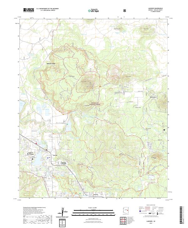 Lakeside, AZ — USGS 7.5-minute topo (2021)