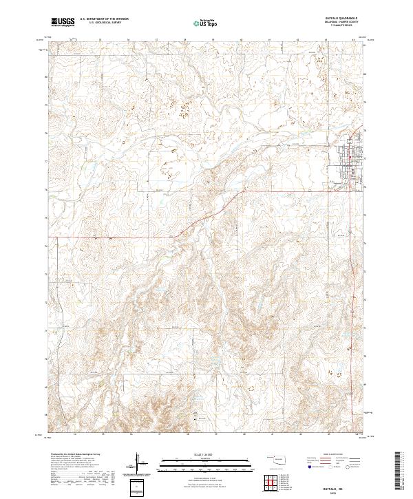 Buffalo, OK — USGS 7.5-minute topo (2022)