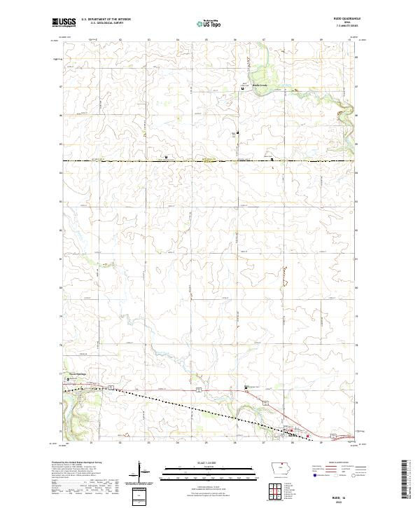 Rudd, IA — USGS 7.5-minute topo (2022)
