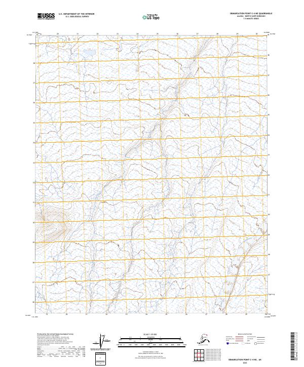 Demarcation Point C-4 NE, AK — USGS 7.5-minute topo (2023)