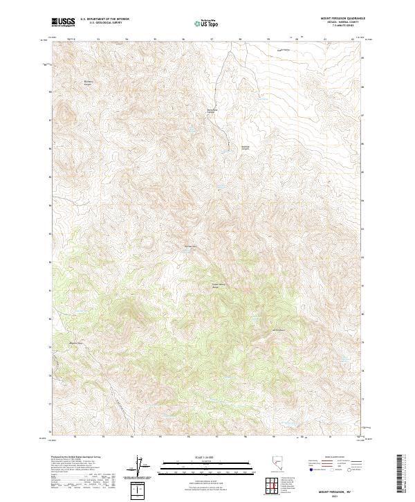 Mount Ferguson, NV — USGS 7.5-minute topo (2021)