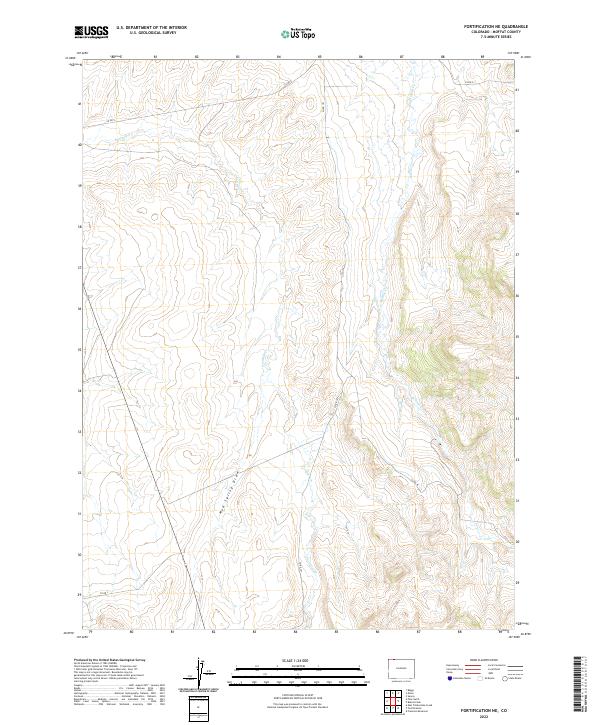 Fortification NE, CO — USGS 7.5-minute topo (2022)
