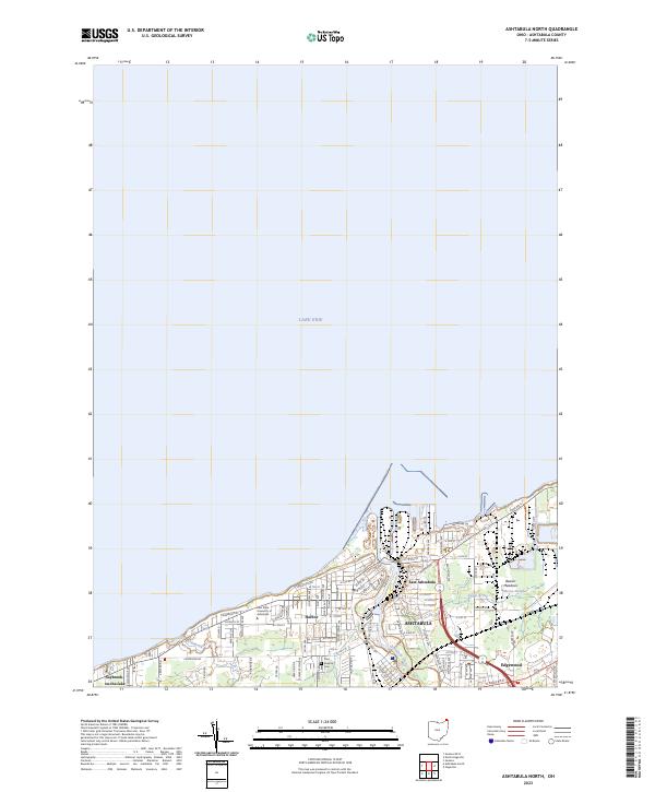 Ashtabula North, OH — USGS 7.5-minute topo (2023)