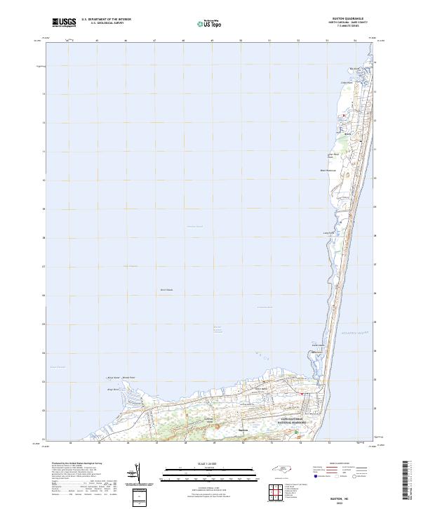 Buxton, NC — USGS 7.5-minute topo (2022)