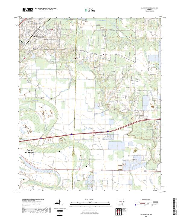 Jacksonville, AR — USGS 7.5-minute topo (2024)