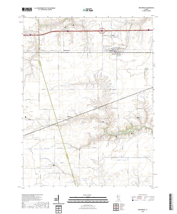 New Berlin, IL — USGS 7.5-minute topo (2024)