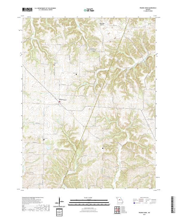 Prairie Home, MO — USGS 7.5-minute topo (2021)
