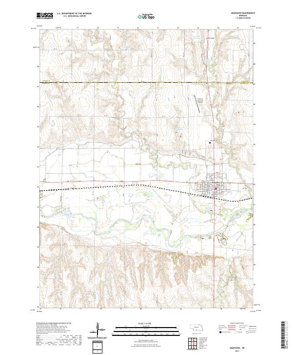 Arapahoe, NE — USGS 7.5-minute topo (2021)
