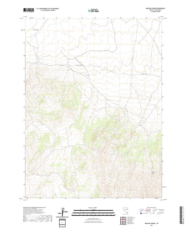 Medicine Spring, NV — USGS 7.5-minute topo (2021)