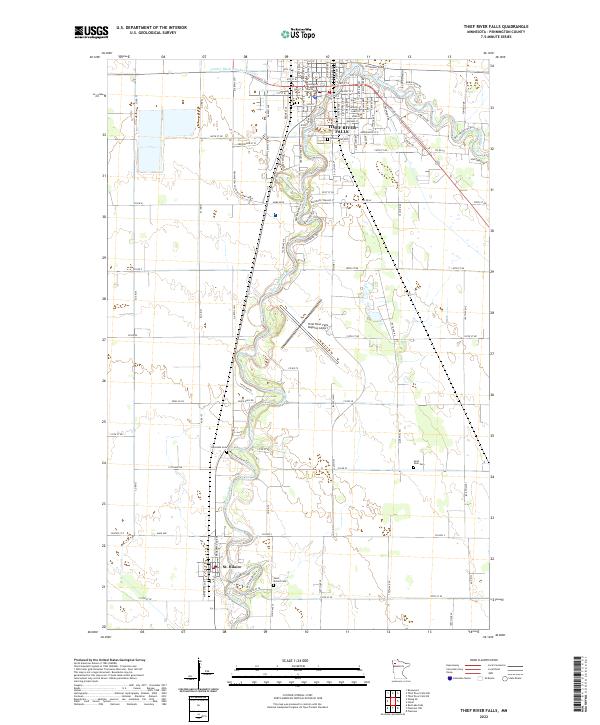 Thief River Falls, MN — USGS 7.5-minute topo (2022)