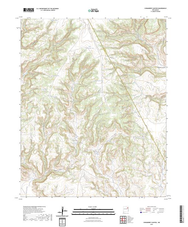Chinaberry Canyon, NM — USGS 7.5-minute topo (2023)