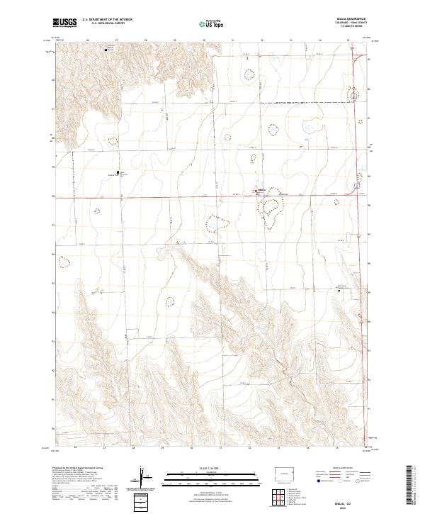 Idalia, CO — USGS 7.5-minute topo (2022)