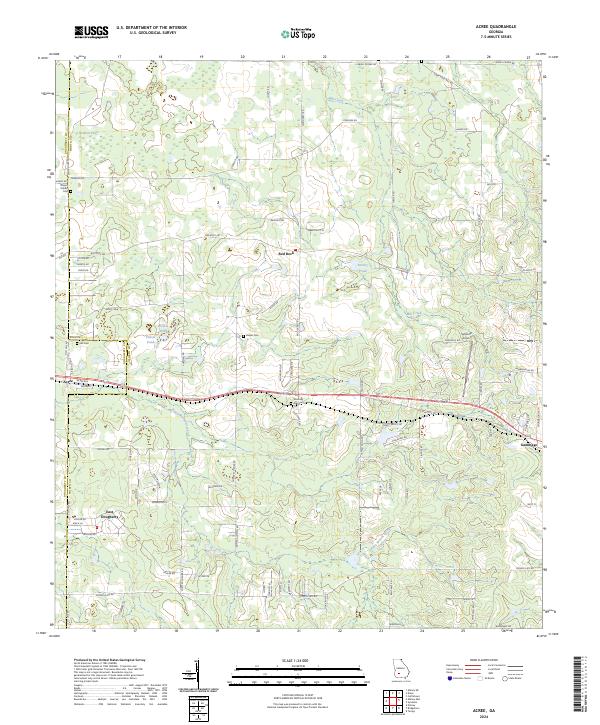 Acree, GA — USGS 7.5-minute topo (2024)