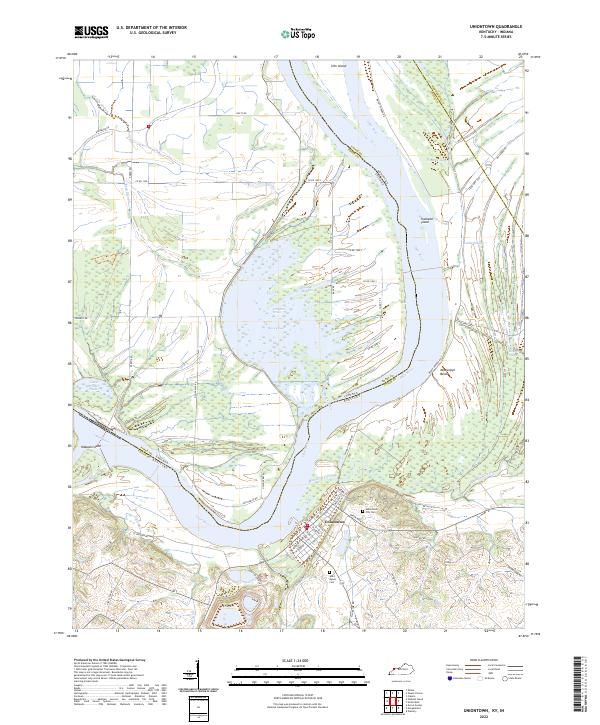 Uniontown, KY-IN — USGS 7.5-minute topo (2022)
