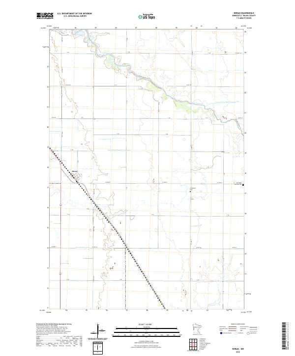 Doran, MN — USGS 7.5-minute topo (2022)