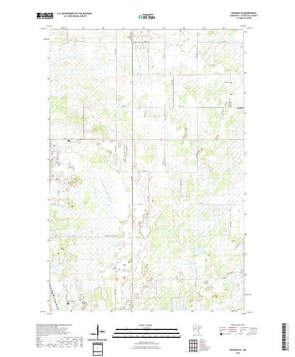 Henning SE, MN — USGS 7.5-minute topo (2022)