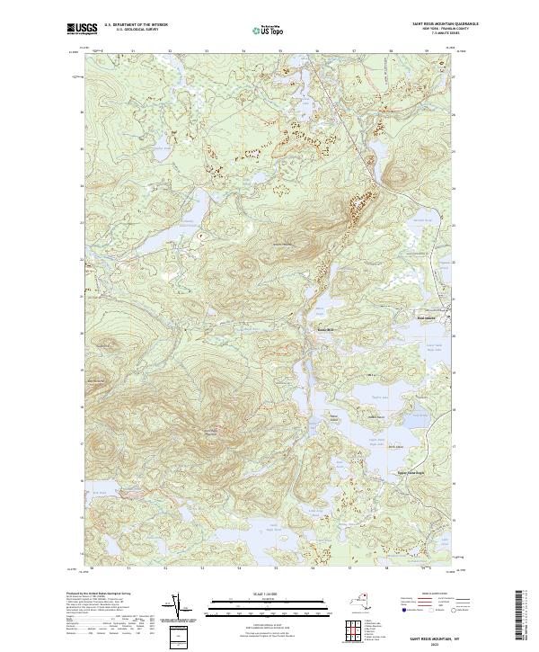 Saint Regis Mountain, NY — USGS 7.5-minute topo (2023)