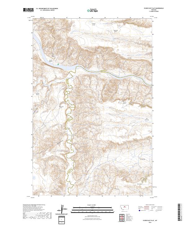 Starve Out Flat, MT — USGS 7.5-minute topo (2024)