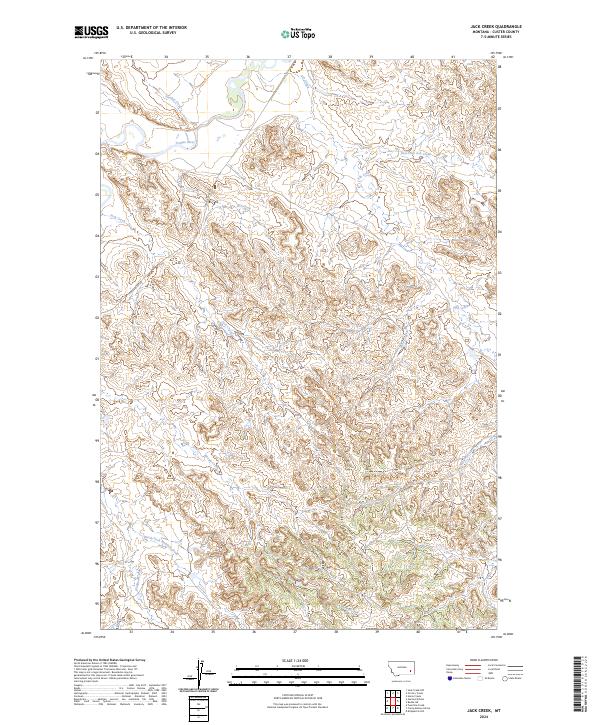 Jack Creek, MT — USGS 7.5-minute topo (2024)