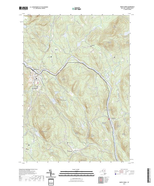 North Creek, NY — USGS 7.5-minute topo (2023)