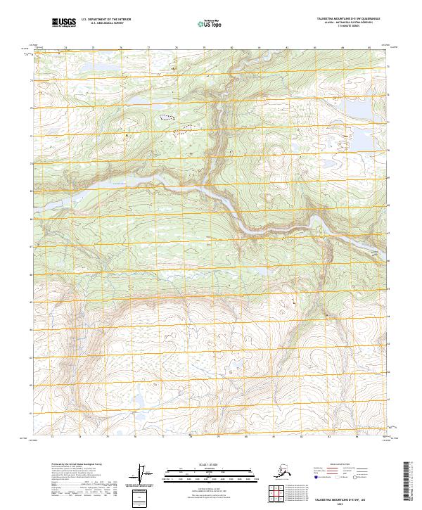 Talkeetna Mountains D-5 SW, AK — USGS 7.5-minute topo (2023)
